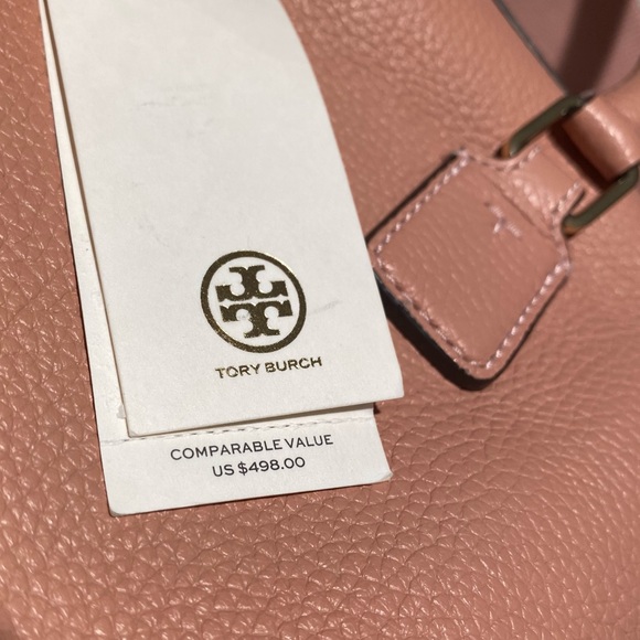 Tory Burch Thea Mini Web Satchel Pink Moon - Picture 17 of 17